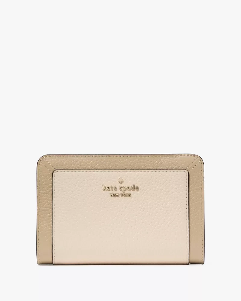 Lena Colorblock Medium Compact Bifold Wallet