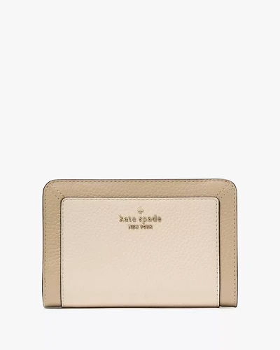 Lena Colorblock Medium Compact Bifold Wallet