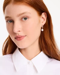 Heritage Bloom Huggie Drop Earrings