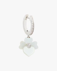 Precious Pansy Pavé Drop Huggies
