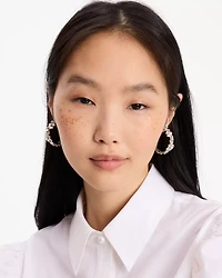 Precious Pansy Hoops