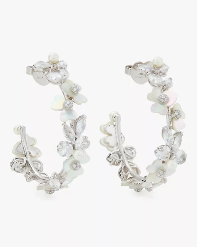 Precious Pansy Hoops