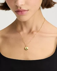 The Color Spark Collection Green Joy Medallion Necklace