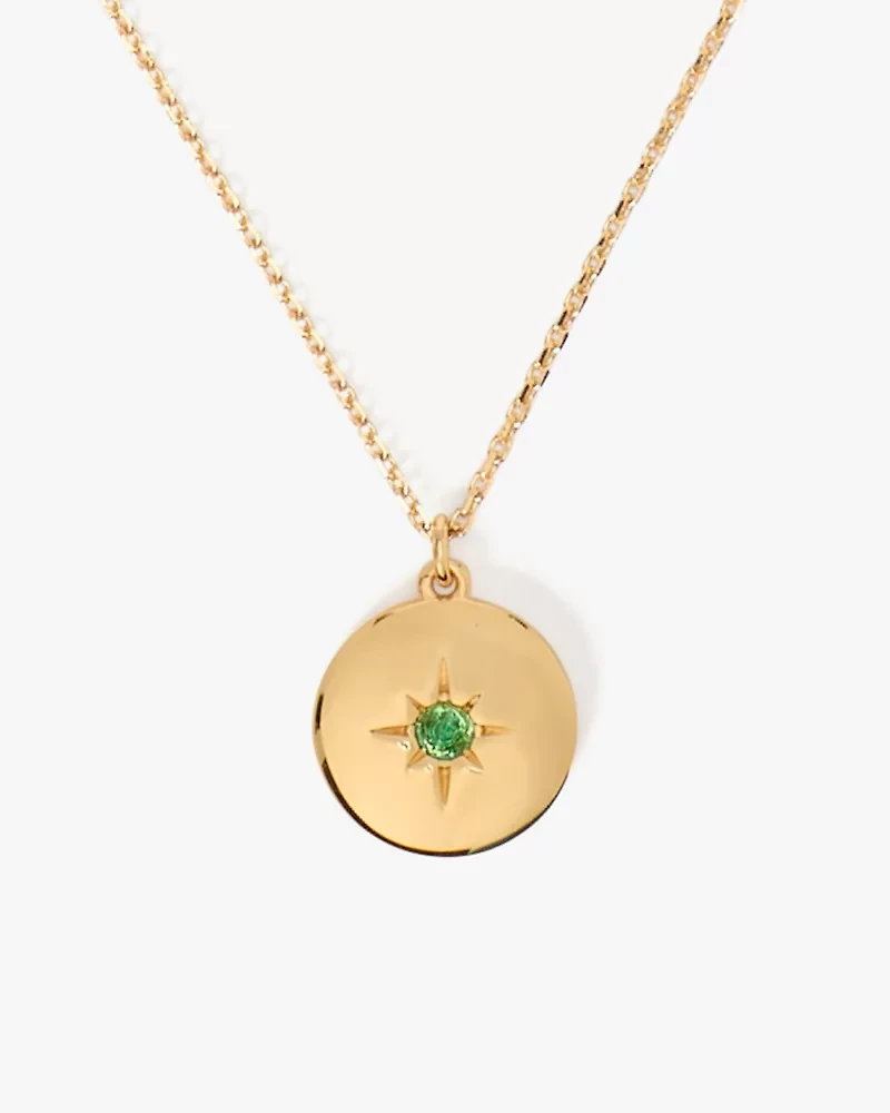 The Color Spark Collection Green Joy Medallion Necklace