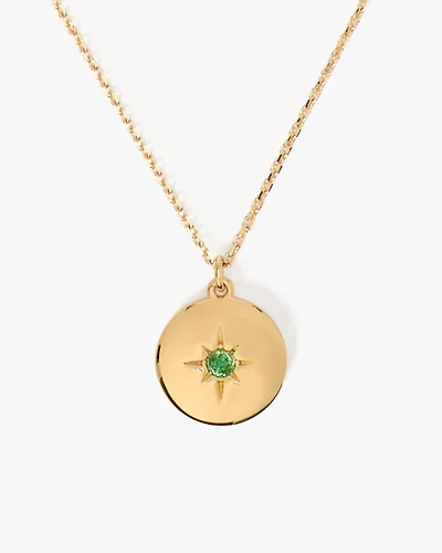 The Color Spark Collection Green Joy Medallion Necklace