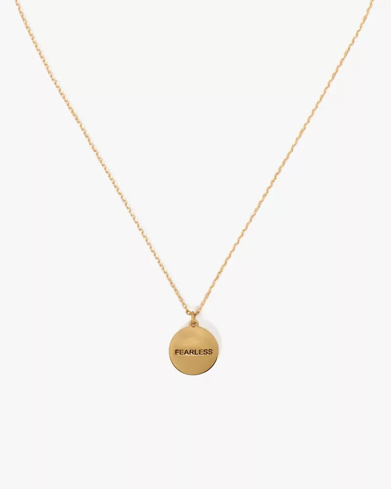The Color Spark Collection Blue Fearless Medallion Necklace