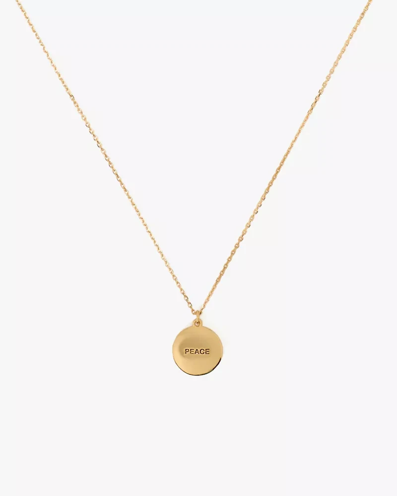 The Color Spark Collection Pink Peace Medallion Necklace