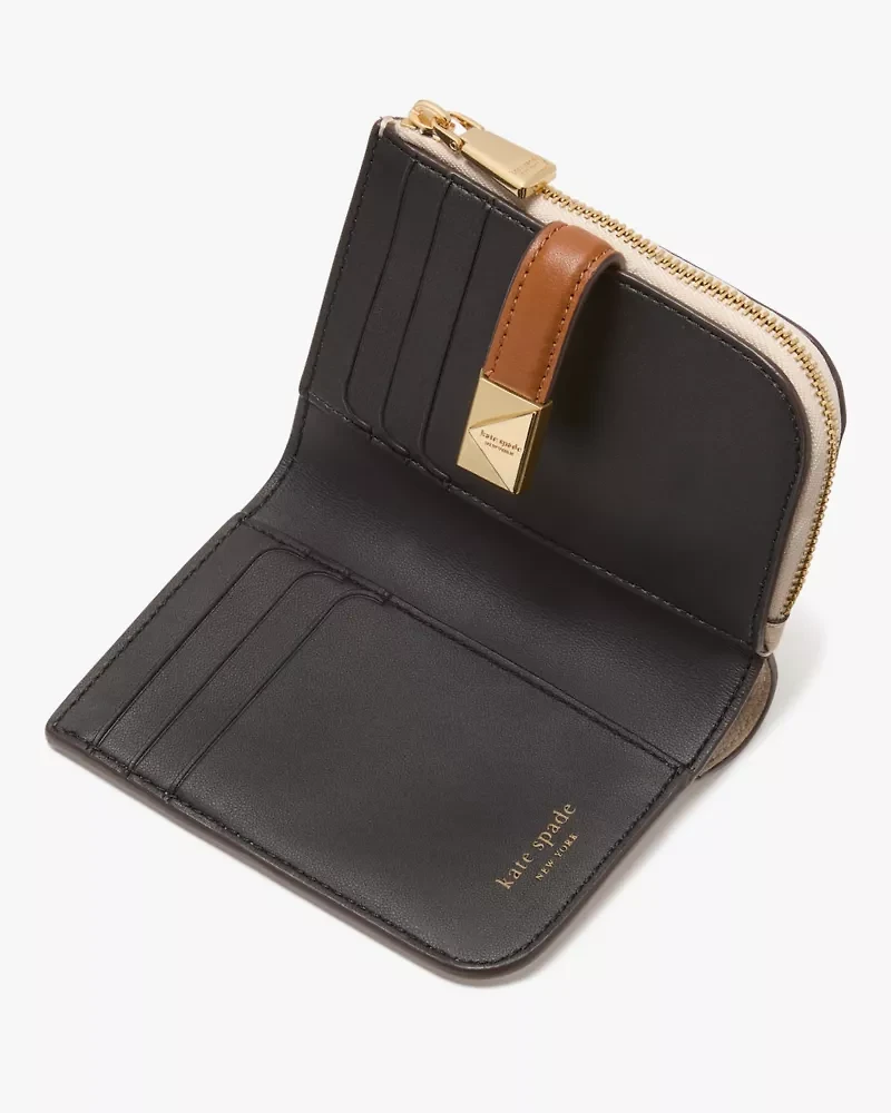 Deco Colorblocked Small Compact Wallet