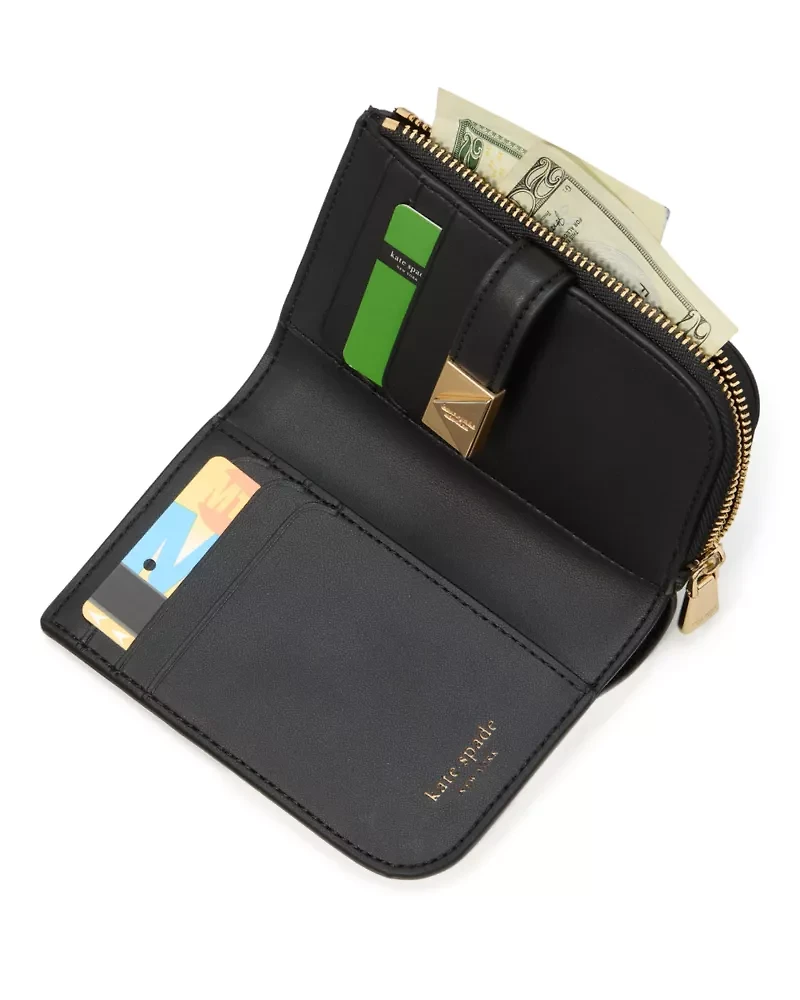 Deco Colorblocked Small Compact Wallet
