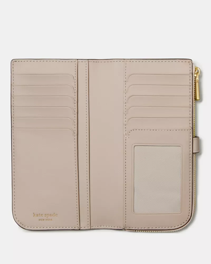 Deco Colorblocked Zip Slim Wallet