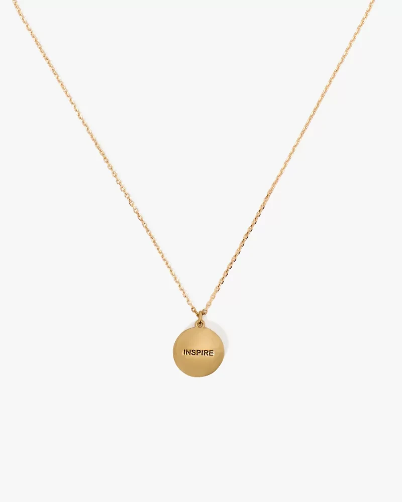 The Color Spark Collection Clear Inspire Medallion Necklace
