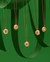 The Color Spark Collection Clear Inspire Medallion Necklace