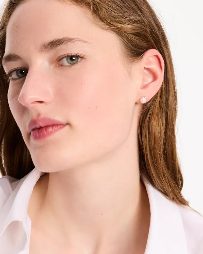 Kate Spade Fine Meant To Be Pearl & Diamond Studs