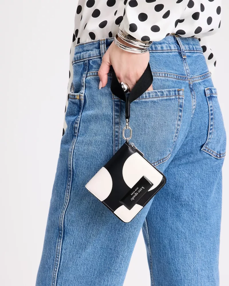 Label Small Compact Webbed Wristlet