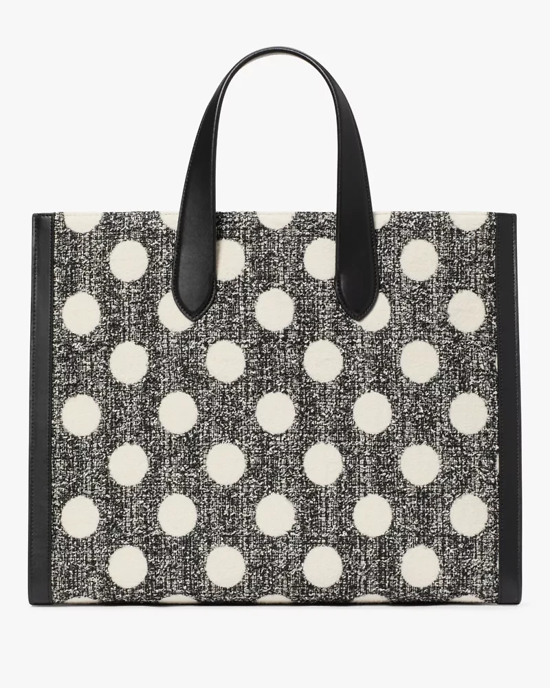Manhattan Dot Tweed Large Tote