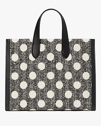 Manhattan Dot Tweed Large Tote