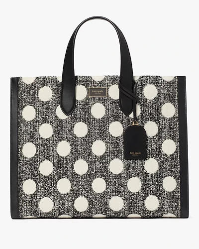 Manhattan Dot Tweed Large Tote