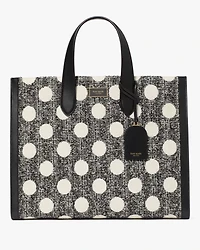 Manhattan Dot Tweed Large Tote