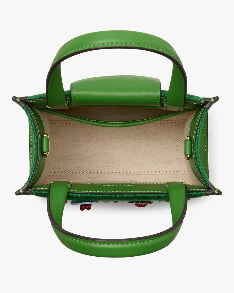 Manhattan Floral Appliqué Chenille Mini Tote