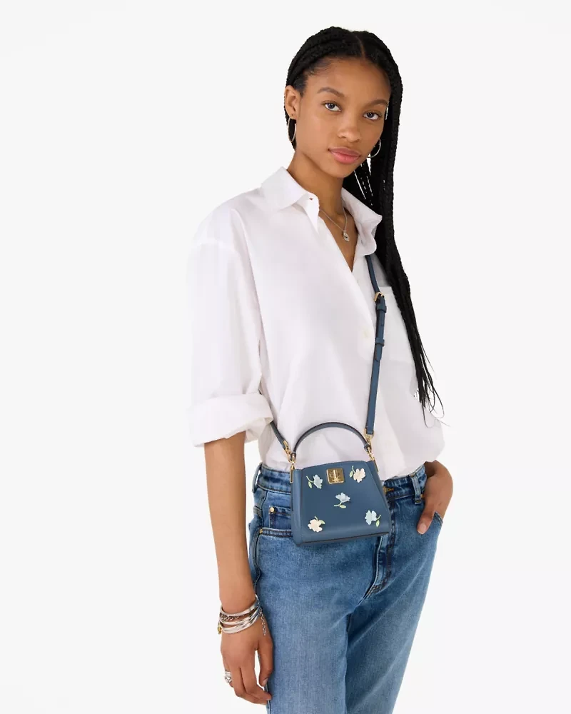 Phoebe Applique Mini Top Handle Crossbody
