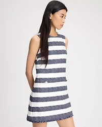 Sailor Stripe Tweed Shift Dress