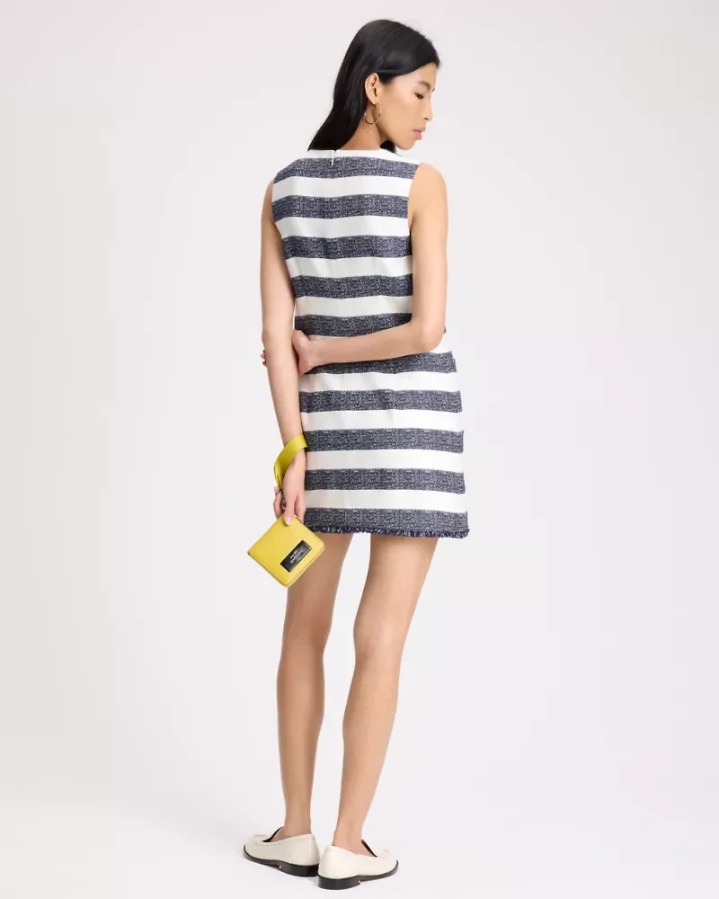 Sailor Stripe Tweed Shift Dress