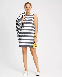 Sailor Stripe Tweed Shift Dress