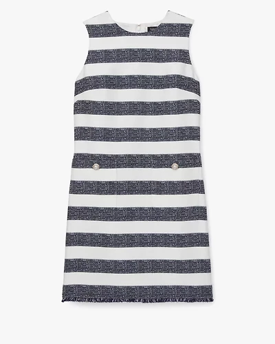 Sailor Stripe Tweed Shift Dress