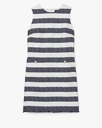 Sailor Stripe Tweed Shift Dress