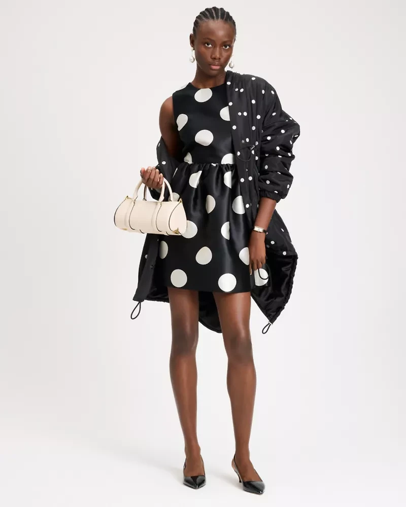 Breezy Dot Fit-and-flare Bow Dress