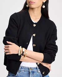 Gold Heart Button Nell Cardigan