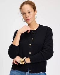 Gold Heart Button Nell Cardigan