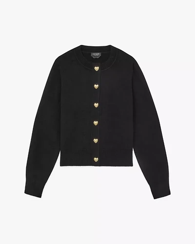 Gold Heart Button Nell Cardigan