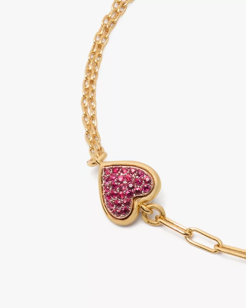 With All My Heart Pavé Line Bracelet