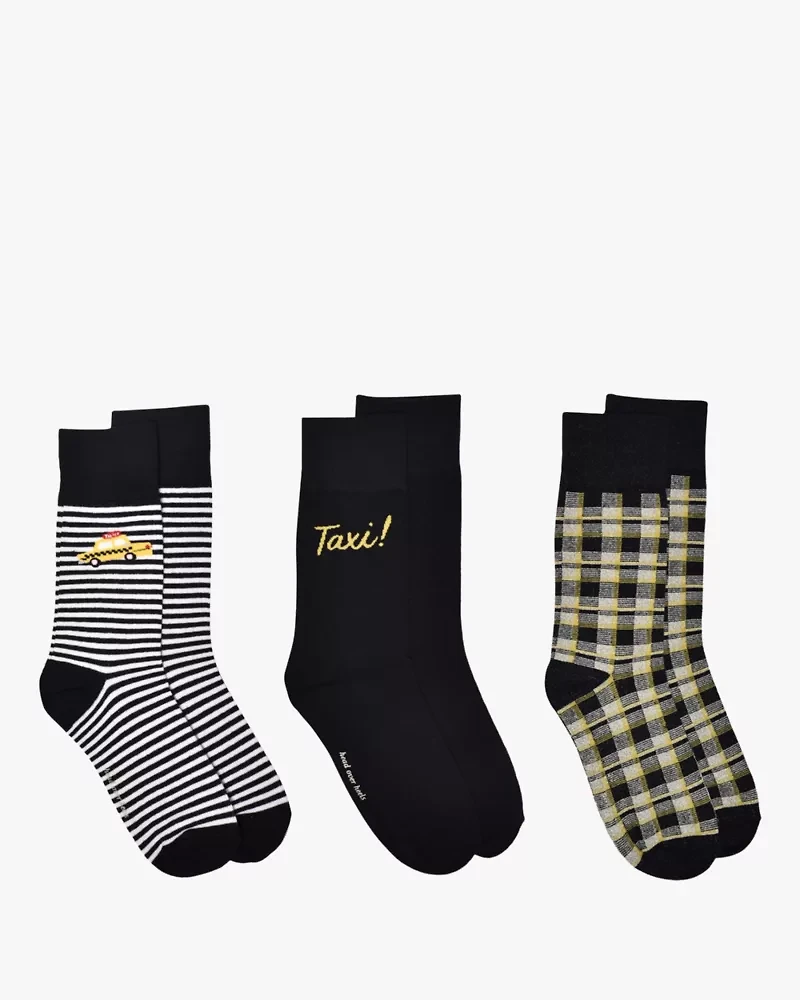 Taxi 3 Pack Boxed Crew Socks Set