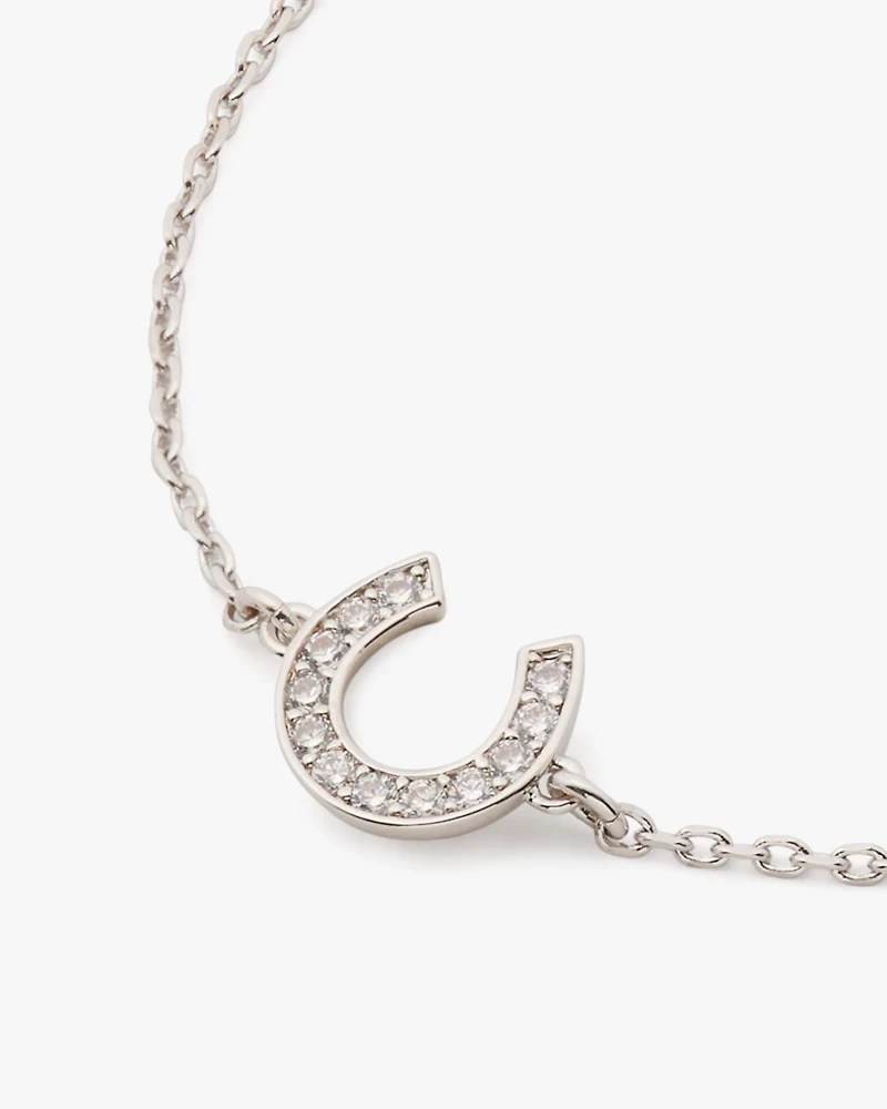 Lucky Charm Pavé Horseshoe Solitaire Bracelet