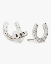 Lucky Charm Pavé Horseshoe Studs