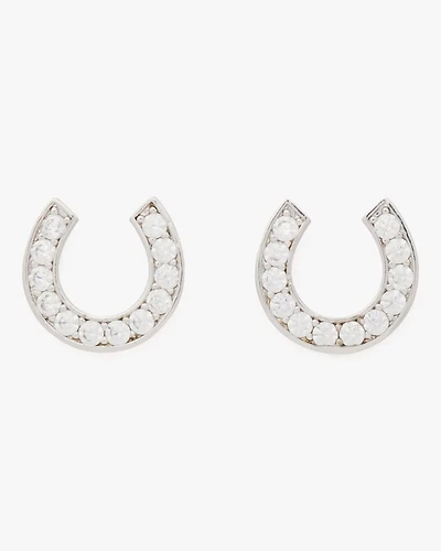 Lucky Charm Pavé Horseshoe Studs