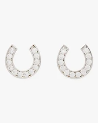 Lucky Charm Pavé Horseshoe Studs