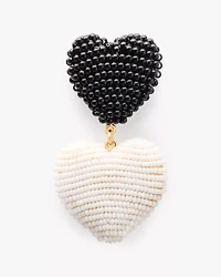 Heart You Beaded Double Drop Earrings