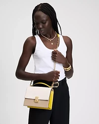 Deco Color-blocked Chain Shoulder Bag