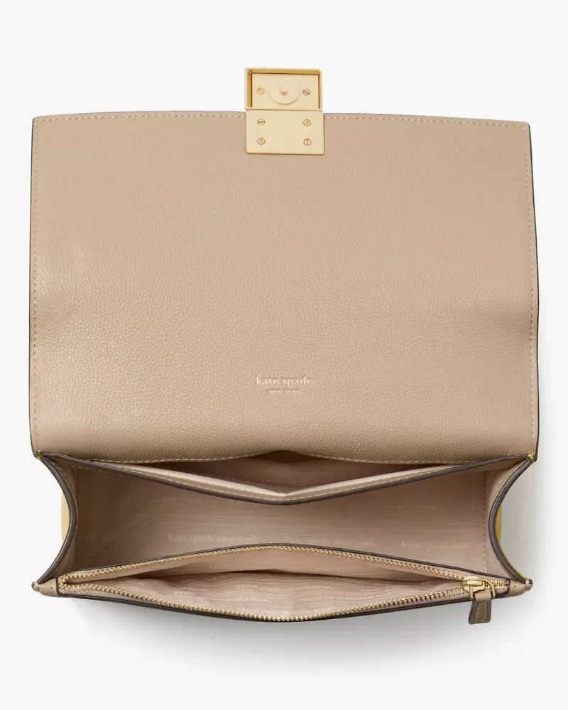 Deco Color-blocked Chain Shoulder Bag