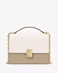 Deco Color-blocked Chain Shoulder Bag