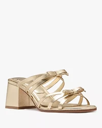 Carolina Metallic Block Heel Sandals