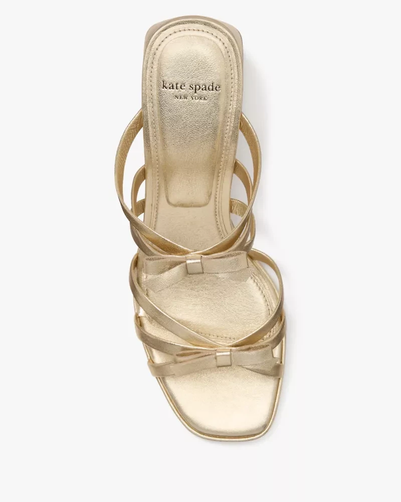 Carolina Metallic Block Heel Sandals