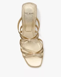 Carolina Metallic Block Heel Sandals