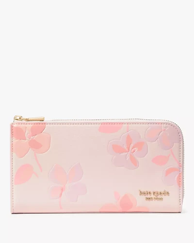 Devin Spring Pansies Zip-around Continental Wallet