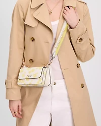 Double Up Spring Pansies Crossbody