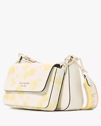Double Up Spring Pansies Crossbody