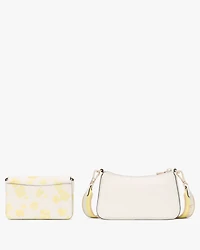 Double Up Spring Pansies Crossbody